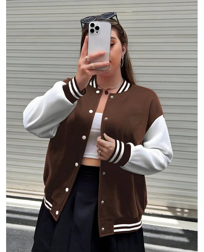Brown varesity jacket