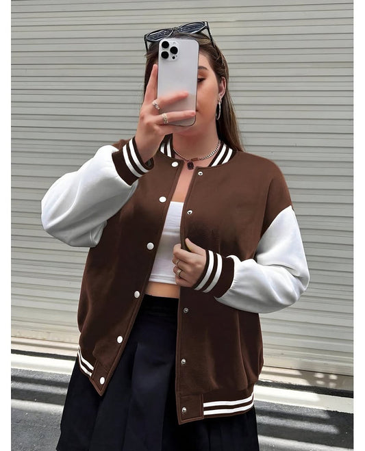 Brown varesity jacket