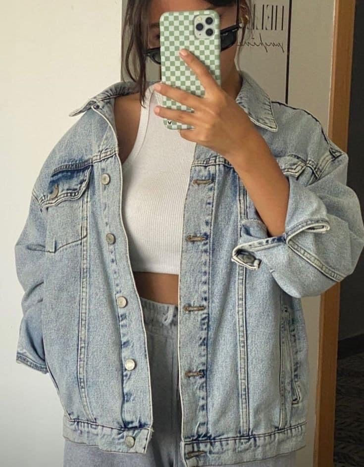 Sky blue denim jacket