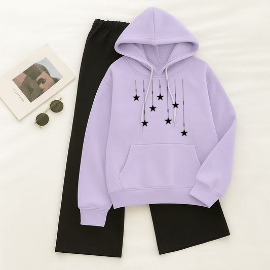 Stars Lilac Black Flapper Tracksuit