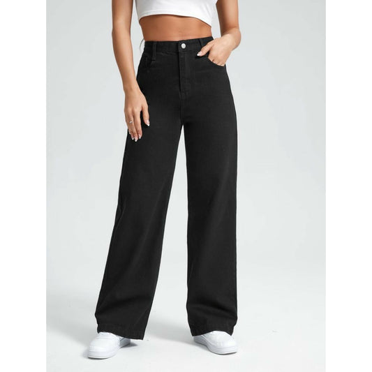 Jet Black wide leg jeans