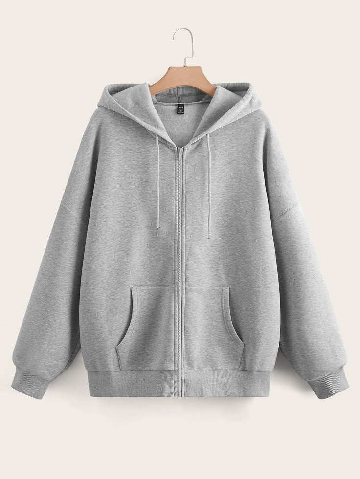 Grey Zipper Hoodie – Classic Cozy Style