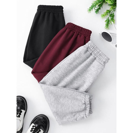 Pack of 3 summer Trouser grey/maroon/Black