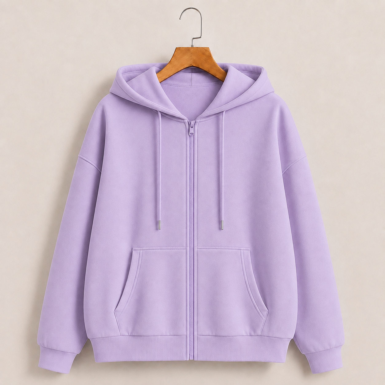 Lilac Zipper Hoodie