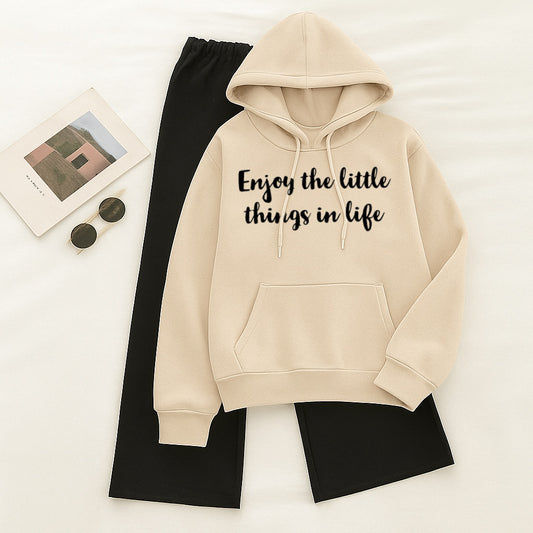 Enjoy the little thing Skin hoodie Black Flapper Tracksuit