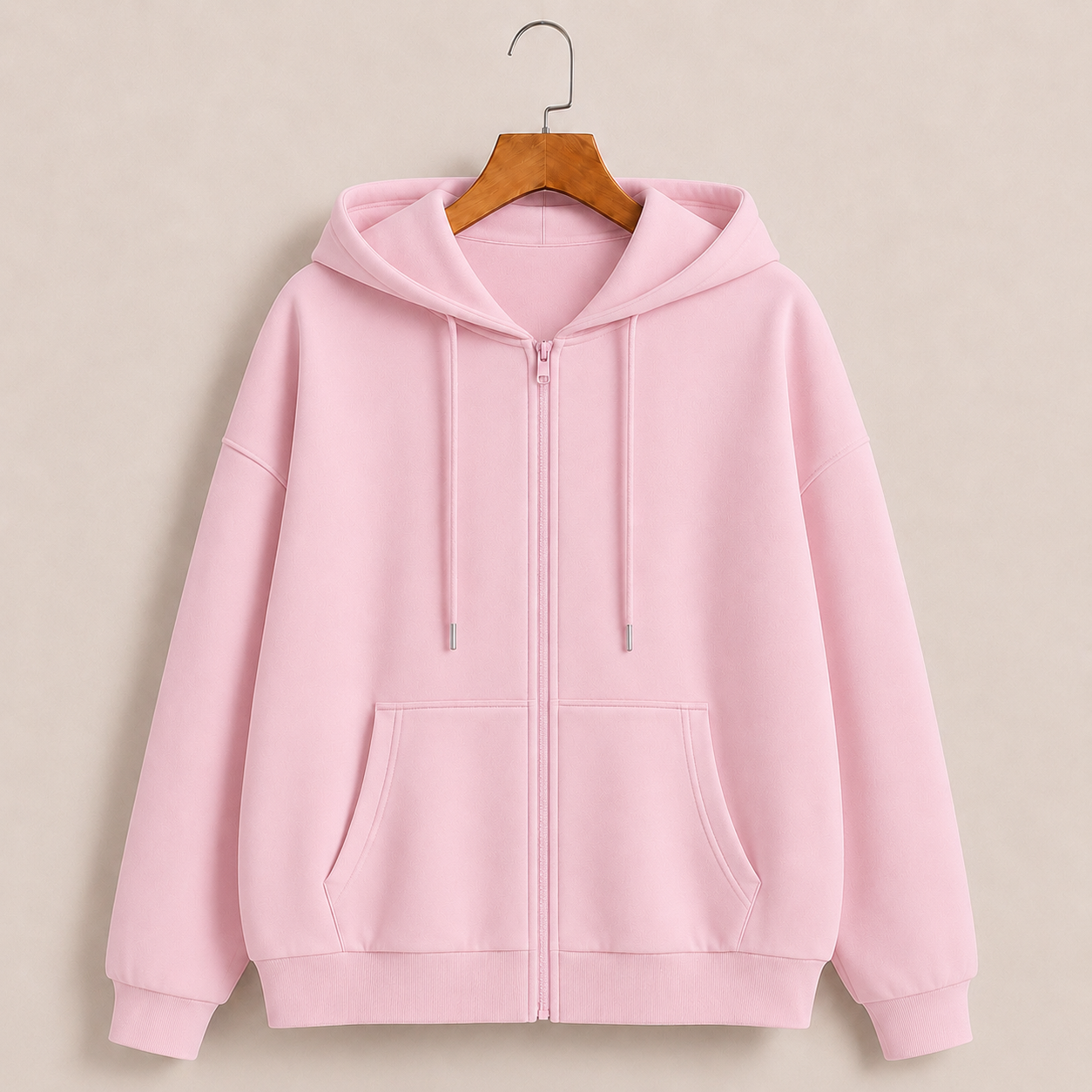 Pink Zipper Hoodie