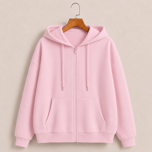 Pink Zipper Hoodie