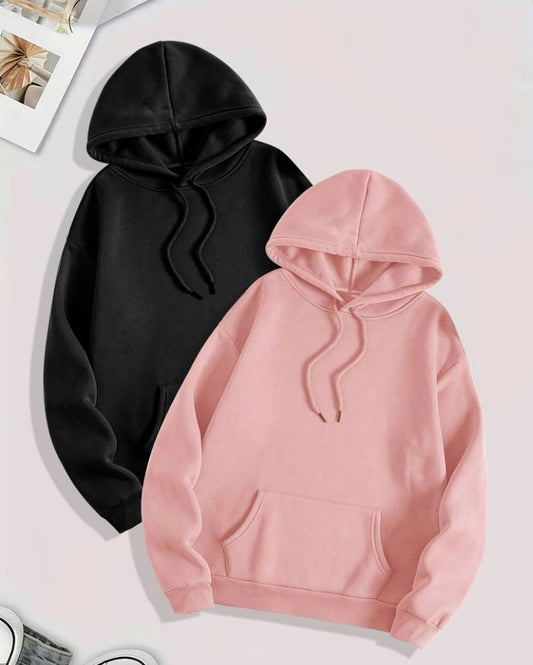 Pack of 2 hoodies pink black