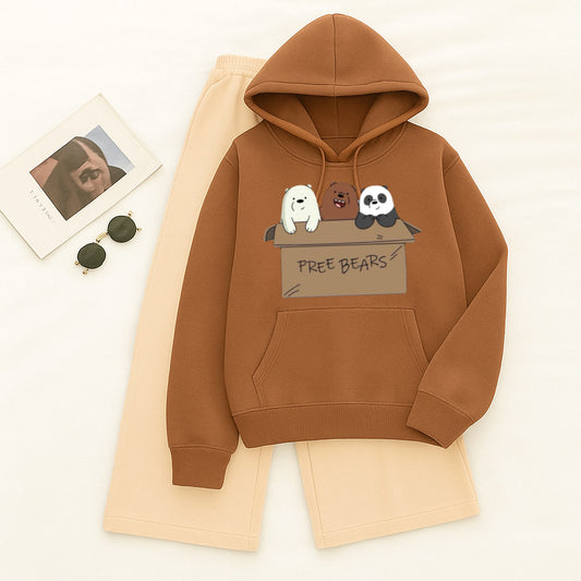 Free bear brown  Beige Flapper Tracksuit