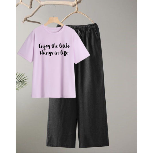 Enjoy the little thing lilac black flapper summer tracksuit