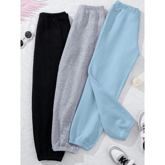 Pack of 3 Summer Trousers sky/Grey/Black
