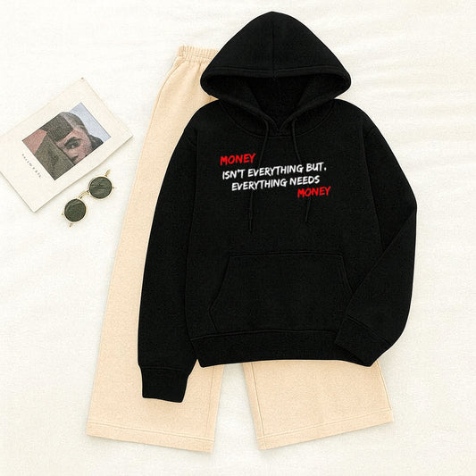 Money isn’t everything Black Beige Flapper Tracksuit