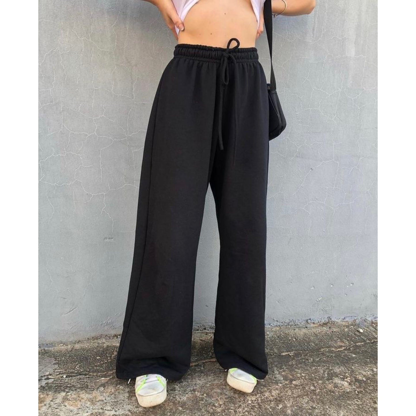 Black wide leg Flapper Trouser