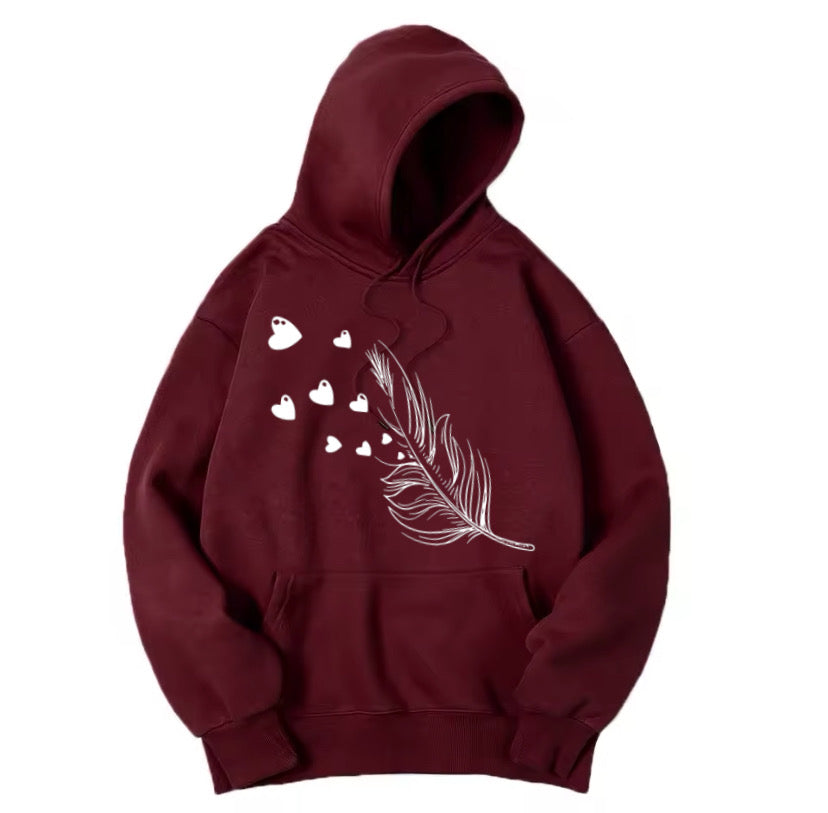 Hoodie feather leaf