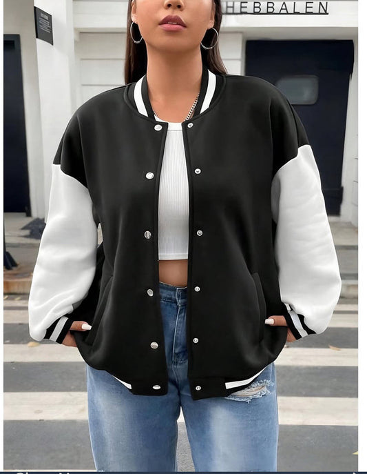 Black varesity jacket