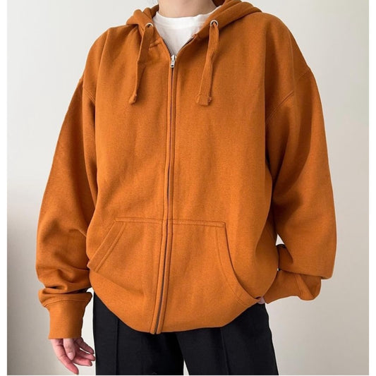 Zip-Up Hoodie brown