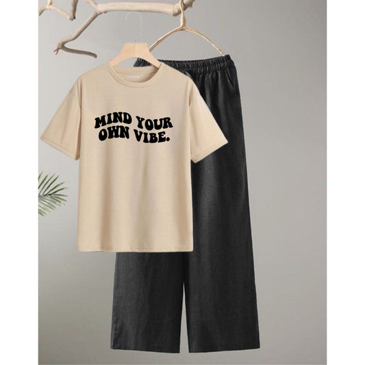 Mind your own vibes skin black flapper summer tracksuit