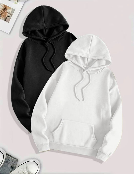 Pack of 2 hoodies black / white