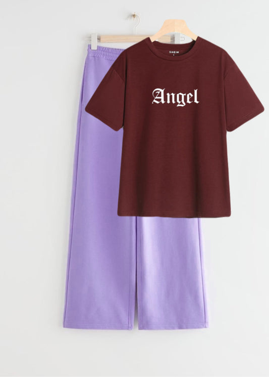 Maroon Angel Lilac Flapper Summer Tracksuit