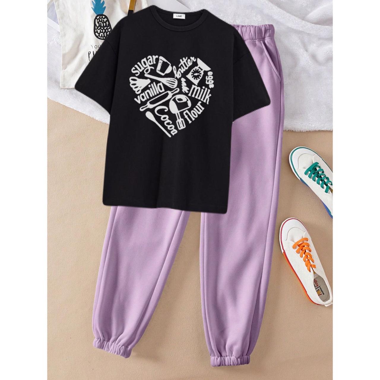 Kitchen Item heart Black Lilac Summer Trouser Tracksuit