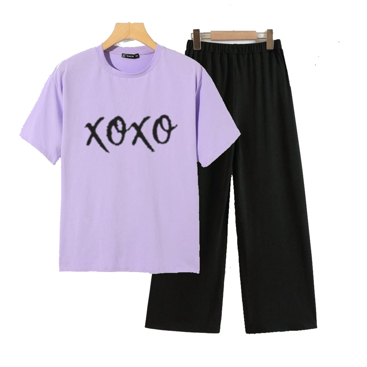 Xoxo lilac black flapper summer tracksuit