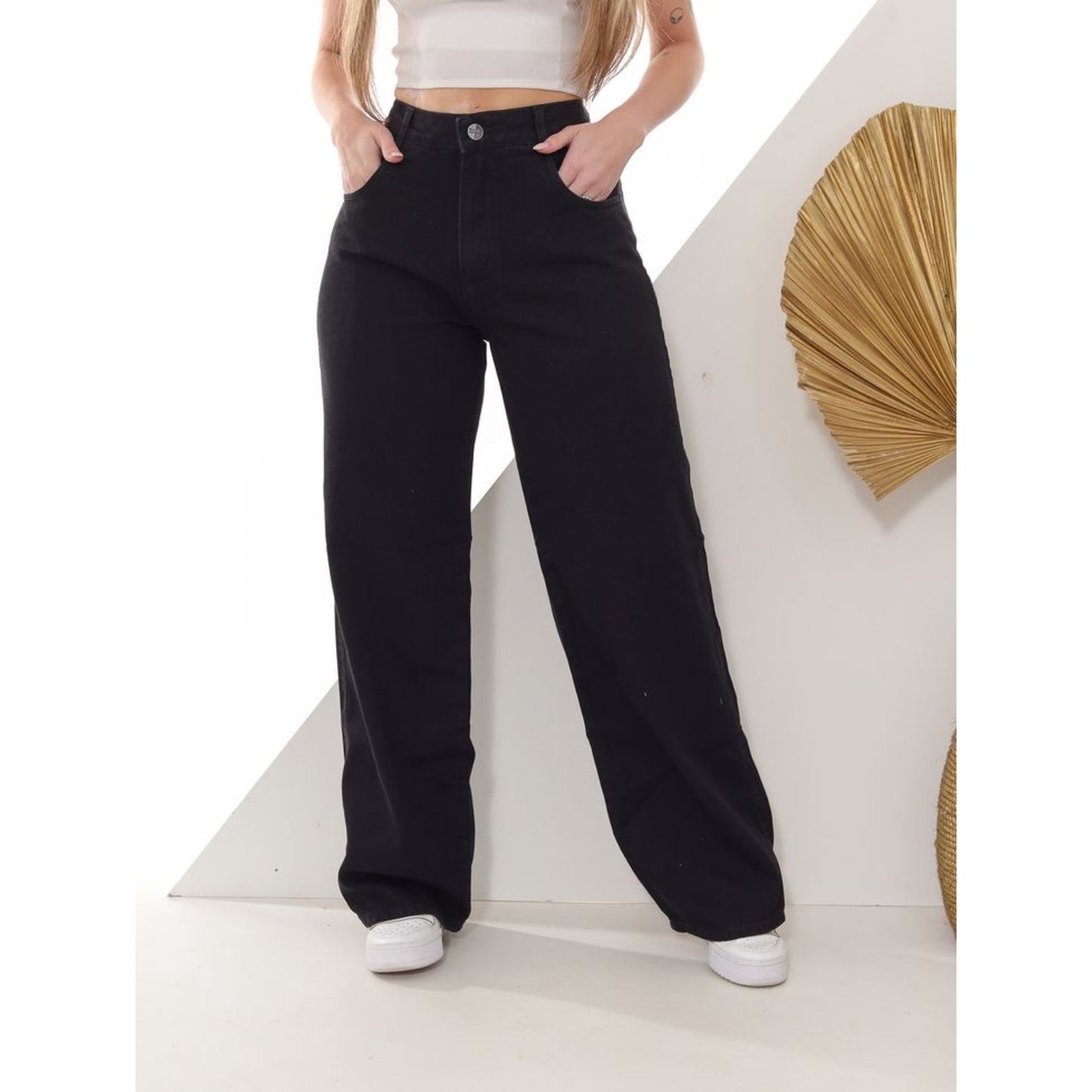 Black wide leg baggy Jeans