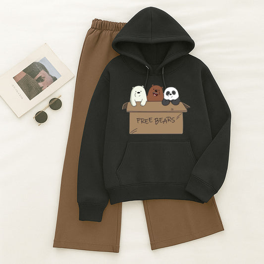 Free bear Black Brown Flapper Tracksuit