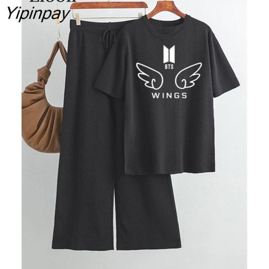 Bts wings black summer Flapper track suit