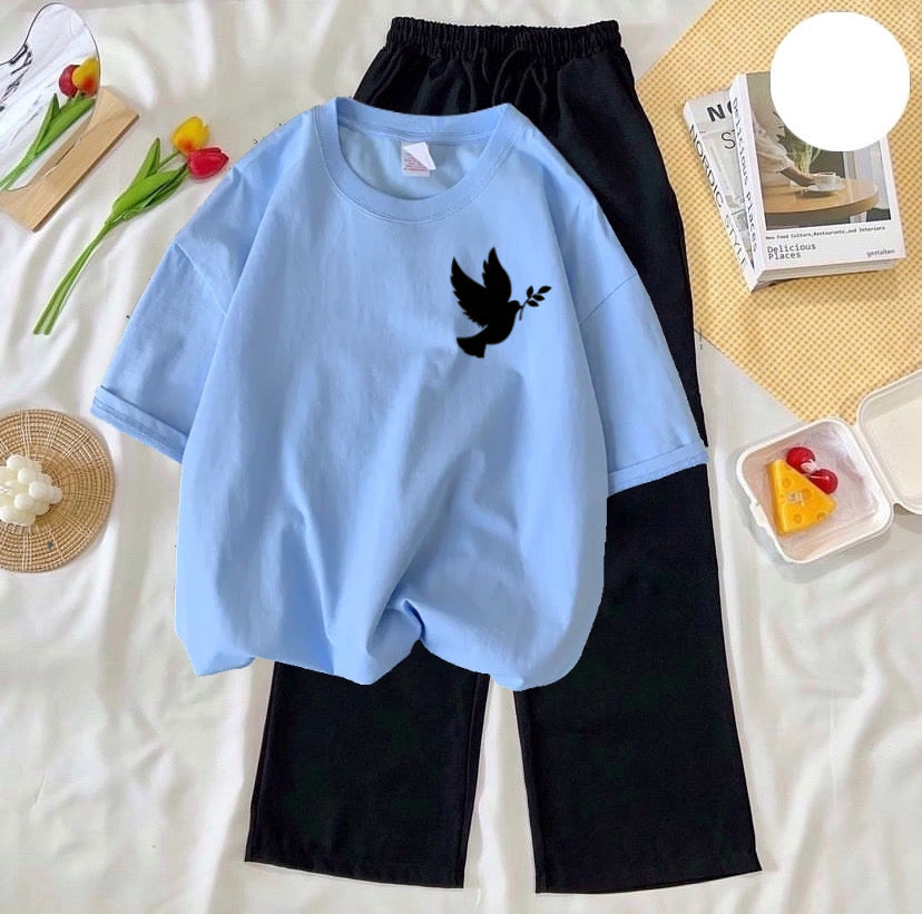 Bird p sky black summer flapper tracksuit