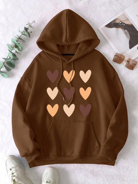 Hoodie multi hearts