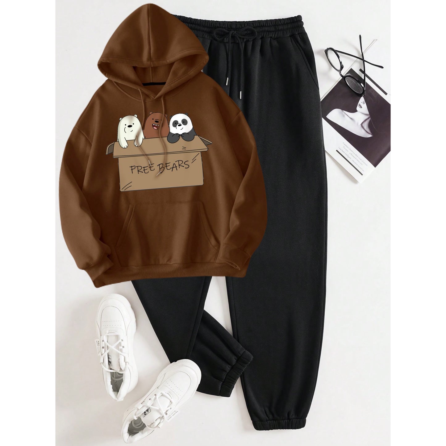 Free bear Brown Black Trouser Tracksuit