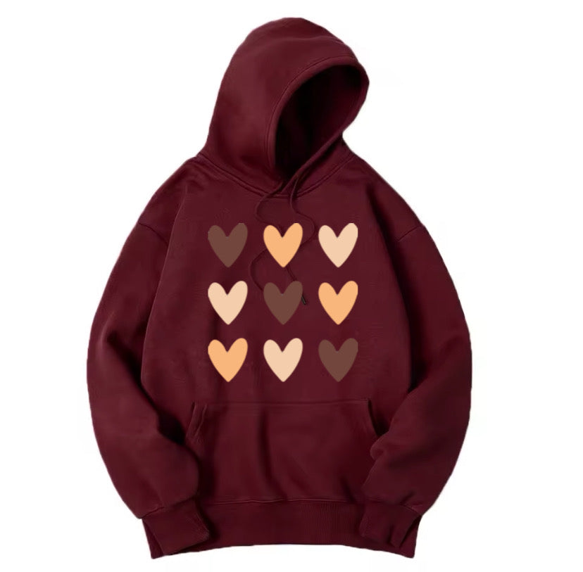 Hoodie multi hearts