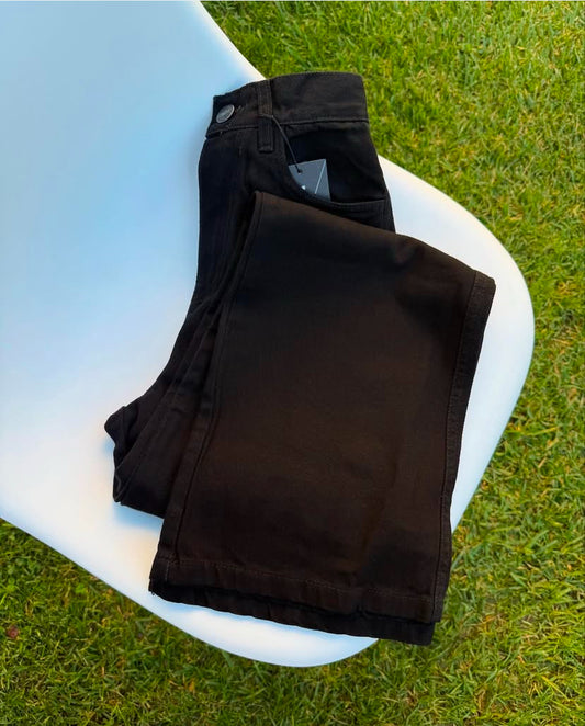 Black wide leg jeans