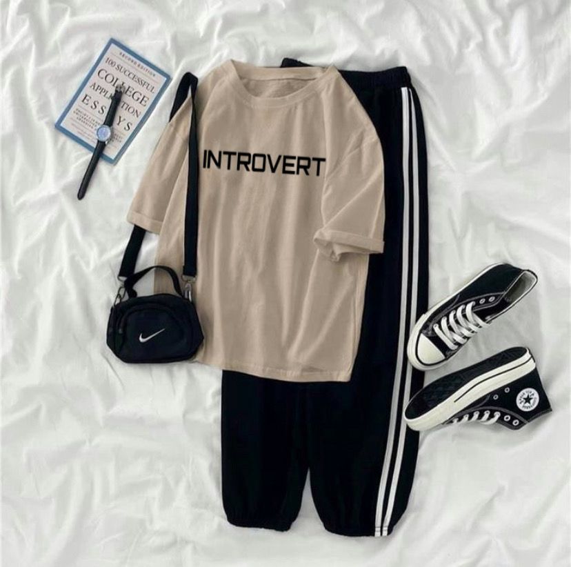 Introvert Skin Black Strip Trouser Summer Tracksuit