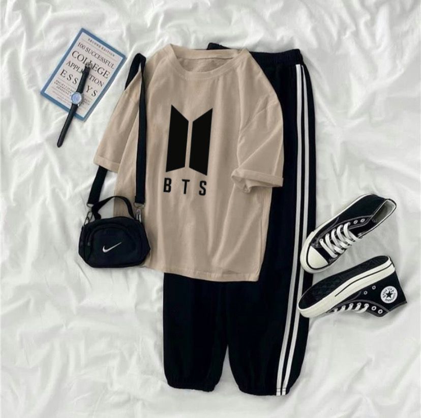 Bts Skin Black Strip Trouser Summer Tacksuit