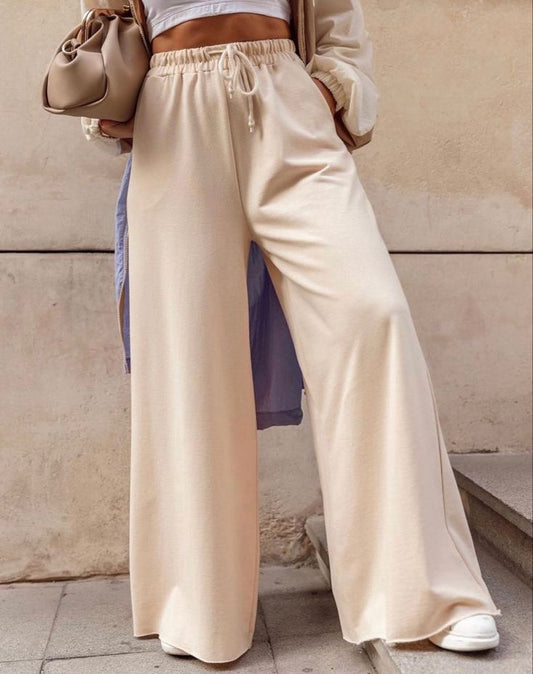 Beige Flapper Trouser