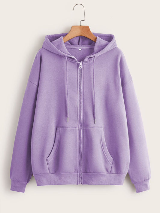 Zip-Up Hoodie Lilac